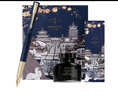 派克（PARKER）【可AI定制賀卡】鋼筆 簽字筆   威雅XL天際藍(lán)香檳金夾墨水筆 城市漫步禮盒 曬單實拍圖