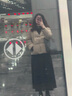 VEGA CHANG羽絨服女2025年冬季新款牛仔拼接假兩件白鴨絨保暖外套 淺摩卡 L 曬單實(shí)拍圖