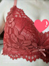 夢(mèng)芭蒂內衣女小胸顯大文胸套裝無(wú)鋼圈聚攏立體上托性感蕾絲側收副乳胸罩 曬單實(shí)拍圖