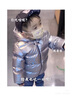 巴拉巴拉兒童羽絨服男童厚款連帽外套冬裝亮面小童裝保暖 灰色調00322 白鴨絨 100 cm(充絨量71g) 曬單實(shí)拍圖