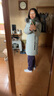 杰奧羽絨服女中長款秋冬修身休閑連帽狐貍毛領(lǐng)90鵝絨保暖女士外套 6267#青灰色 S (160) 曬單實拍圖