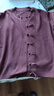 子牧棉麻秋裝 女新中式盤(pán)扣外套寬松長(cháng)袖百搭圓領(lǐng)針織開(kāi)衫上衣5637 咖啡色 均碼（建議95-140斤） 曬單實(shí)拍圖