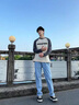 啄木鳥牛仔褲男2025夏季新款寬松百搭直筒闊腿褲男秋季青少年休閑褲男褲 淺藍(lán) 3XL 建議160-180斤 曬單實(shí)拍圖