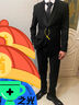 錦造男士禮服西裝套裝新郎結(jié)婚禮服燕尾服男黑色修身商務(wù)定制 寬青果領(lǐng)【外套+馬甲+西褲】 XL 曬單實(shí)拍圖