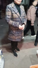 蘭威費雷格子外套秋冬加厚高檔外套50女中長(cháng)款呢子大衣 一號色（加棉冬季） 2XL （建議110-125斤） 曬單實(shí)拍圖