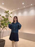 lagogo【蘭花系列】復古通勤牛仔外套女拉谷谷2025春新款寬松上衣 深牛仔藍 L 曬單實拍圖
