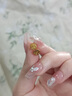 老廟黃金碎碎金耳釘足金圓碎金金耳飾送老婆女友生日七夕節(jié)日禮物 約1.16g（方形） 曬單實(shí)拍圖