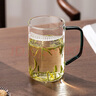 憶壺茶（YIHUTEA）玻璃杯綠茶泡茶杯茶水分離家用辦公室男女耐高溫月牙一體茶道杯子 【帶茶葉罐】云悠杯透明 500ml 曬單實(shí)拍圖