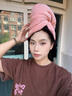 干發(fā)帽女超強吸水速干浴巾新款加大加長(cháng)包頭巾長(cháng)發(fā)浴帽洗頭擦頭 【粉色】一巾兩用 強勁吸水（60*100cm） 曬單實(shí)拍圖