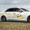 驅派 皮卡丘汽車(chē)貼紙 大號車(chē)身車(chē)門(mén)遮痕動(dòng)漫車(chē)貼車(chē)身貼紙比卡丘裝飾貼 奔跑（一對） 曬單實(shí)拍圖