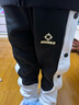 準者兒童加絨排扣褲全開(kāi)秒脫運動(dòng)褲2026春季新款籃球訓練闊腿寬松衛褲 純正黑 140 cm 曬單實(shí)拍圖