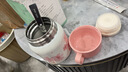不銹鋼保溫杯櫻花燜燒壺便攜款銀耳羹杯上班族養(yǎng)生早餐悶燒杯配件 高顏值櫻花粉+杯刷 500ml 曬單實拍圖
