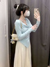 TAOROUSI連衣裙女春秋季新款女裝韓系小眾設(shè)計(jì)感小個(gè)子兩件套套裝裙子 套裝 S 曬單實(shí)拍圖