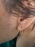 六福珠寶 足金圓環(huán)形黃金耳釘耳飾 計價(jià) G01G0009DS 約1.63克 曬單實(shí)拍圖