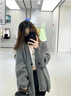 俞兆林針織衫女外套女軟糯慵懶風(fēng)毛衣2025春秋季新款韓系感V領(lǐng)上衣 灰色 M 【建議90-100斤】 曬單實(shí)拍圖