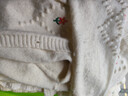 babyjianle兒童毛衣春款寶寶韓版洋氣甜美花朵刺繡球球針織衫開衫外套小女孩 米色 90 曬單實拍圖