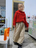moonkids女童棉裙2025秋冬款半身裙兒童長(cháng)裙加厚夾棉冬裝小女孩裙子中長(cháng)款 4532卡其色棉裙 120 cm 曬單實(shí)拍圖
