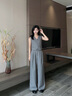 香影灰色西裝套裝女2025秋季新款馬甲闊腿西服褲子職場(chǎng)通勤兩件套 灰色 S 曬單實(shí)拍圖