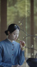 浮云堂.風(fēng)」清影.新中式改良提花牛仔連衣裙女2025秋文藝長(zhǎng)袖碎花中長(zhǎng)裙 挼藍(lán) M 曬單實(shí)拍圖