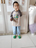 G.DUCKKIDS男童t恤長袖薄款兒童純棉打底衫2021春秋款中大童拼接男寶寶印花 2836杏色qqsasms 140碼建議130-140cm9-10歲cm 曬單實拍圖