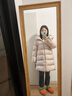 朗姿霍爾多巴吉白鵝絨時尚設計感氣質高級感外套冬新款羽絨服 淡粉色 S 曬單實拍圖