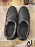 卡帝樂(lè )鱷魚(yú)（CARTELO）老北京布鞋男薄絨二棉鞋保暖防滑牛筋軟底爸爸鞋一腳蹬冬季大碼鞋 黑色 38 標準鞋碼 曬單實(shí)拍圖