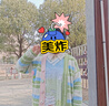 森女部落原創(chuàng  )甜美風(fēng)藍綠漸變色可愛(ài)小狗針織衫女2025春季新款女裝 馬甲（單件） 單件 M 曬單實(shí)拍圖
