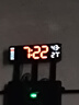 LED數字電子鐘簡(jiǎn)約創(chuàng  )意多功能時(shí)鐘長(cháng)方形大字體鬧鐘可掛可立鐘表 黑殼桔燈 曬單實(shí)拍圖