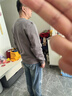 季言320克抓絨衛(wèi)衣男春秋款保暖倒三角圓領(lǐng)男士長袖上衣外套潮流男服 褐色 XL 曬單實(shí)拍圖