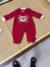 班喜迪嬰兒衣服秋裝嬰幼兒寶寶連體衣滿月周歲禮服百日宴外出爬服春秋季 曬單實拍圖