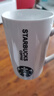 星巴克（Starbucks）陶瓷馬克杯咖啡杯子學(xué)生早餐杯帶蓋帶勺子家用大容量爸奶茶杯 白色【安士杯】 杯+勺+蓋子 曬單實拍圖