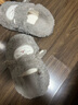 名創(chuàng  )優(yōu)品（MINISO）棉拖鞋女小羊咩咩秋冬防滑包跟拖鞋保暖毛絨可愛(ài)月子家居情侶鞋 白色【包跟更保暖】 38-39 (260mm) 【適合37/38碼穿】 曬單實(shí)拍圖