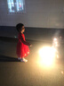 戴維貝拉兒童毛衣連衣裙女童秋冬圣誕裙子女寶新年網(wǎng)紗裙 曬單實(shí)拍圖