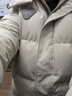 雪中飛羽絨服女短款連帽新款秋冬流行色高密防風(fēng)時(shí)尚百搭加厚保暖外 米白 L 曬單實(shí)拍圖