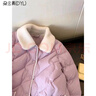 朶云離紫色羊羔毛翻領(lǐng)小香風(fēng)棉服女秋冬2025新款保暖小個(gè)子減齡短款外套 主圖色 XL 120-135斤 曬單實(shí)拍圖