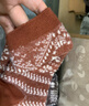爾晏襪子女冬加厚襪女加絨加厚提花圖案中筒襪子女雪地襪 松鼠A款輕柔襪卡其/橘紅/亮黃 3雙 均碼 曬單實(shí)拍圖