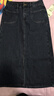 德瑪納新款高腰復古直筒寬松a字中長(cháng)牛仔半身裙女 暗藍 29 曬單實(shí)拍圖