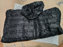羅蒙（ROMON）秋冬男裝羽絨服加肥大碼立領(lǐng)連帽300斤寬松輕薄款特大號顯瘦潮胖 黑色-連帽 8XL (255-280斤) 曬單實(shí)拍圖
