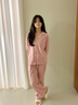 雅鹿睡衣女100%純棉2025新款長(cháng)袖大碼開(kāi)衫女士可外穿家居服套裝 NSWR-13809 L 【建議100-120斤】 曬單實(shí)拍圖