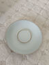 青澹汝窯茶杯托陶瓷杯碟景德鎮汝瓷杯墊天青色仿古茶道瓷器青澹杯托 望月杯托 開(kāi)片可養 曬單實(shí)拍圖