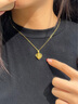 中國黃金黃金項鏈女士足金愛心吊墜套鏈女生生日七夕情人節(jié)禮物送女友老婆 甜蜜心意足金吊墜+粉色戀人禮盒【贈S925鏈】 曬單實拍圖
