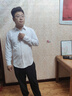 LAXSESU白襯衫男士長(cháng)袖免燙抗皺商務(wù)休閑正裝帥氣上班工裝襯衣男藍黑色 【升級免燙版】長(cháng)袖襯衫%23【白 :【130-140斤】 XL 曬單實(shí)拍圖