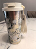 格米（germ）純鈦保溫杯大都會梵高聯(lián)名水杯情人節(jié)禮物咖啡杯吸管杯雙飲杯子 鳶尾花【禮盒】500ml 曬單實拍圖