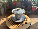 陶羽仿宋汝窯懸停三才馬蹄蓋碗單個家用高檔陶瓷泡茶碗功夫茶具敬茶碗 仿宋汝窯·懸?！ゆi子甲馬蹄蓋碗 曬單實拍圖