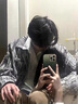 衣然呈品扎染牛仔外套男春秋季美式高街vibe小眾痞帥高級感休閑寬松夾克男 黑色 L【建議110-125斤】 曬單實拍圖