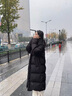 妍莉芬（yanlifen）羽絨棉服女長(cháng)款過(guò)膝棉衣外套女2024年冬季新款韓系學(xué)院風(fēng)寬松棉襖 黑色 S(建議80-100斤) 曬單實(shí)拍圖