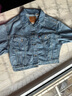 Levi's【商場同款】李維斯女士時尚短款牛仔夾克A9155 牛仔藍 L 曬單實拍圖