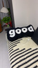 美克杰ins風(fēng)創(chuàng)意GOOD長條抱枕E花朵靠墊客廳沙發(fā)裝飾床上摟睡夾腿腰靠坐 黑色good抱枕 95cm*45cm 含枕芯 good抱枕 曬單實(shí)拍圖