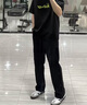 頂峰保羅（Dingfengbaoluo）高街排扣休閑褲夏季男士簡約小眾透氣直筒工裝長褲子SS28黑色XL 曬單實拍圖