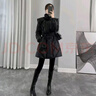 黛芙熙2025新款女裝冬季修身收腰中長(cháng)款羽絨服女黑色顯瘦雙排扣立領(lǐng)外套 黑色 XL 126-143 曬單實(shí)拍圖